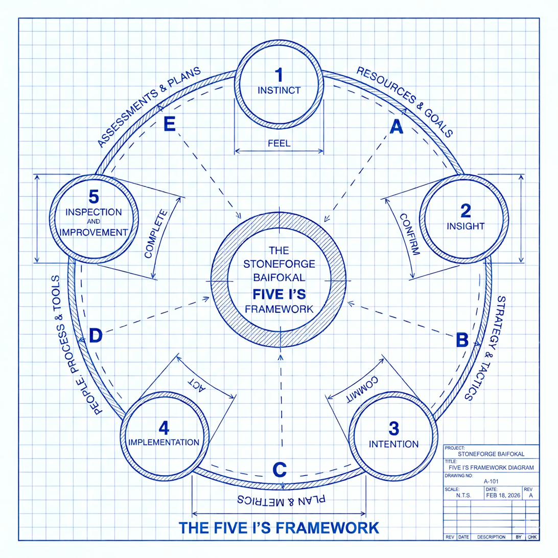 The Five I's Framework cycle diagram